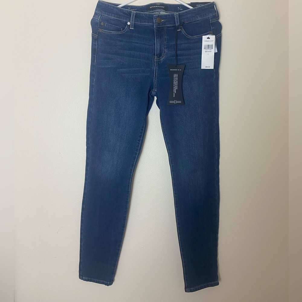 NWT Liverpool Jeans Womens Piper Hugger Ankle Skinny Jeans Lynx Wash Size 6 or 8